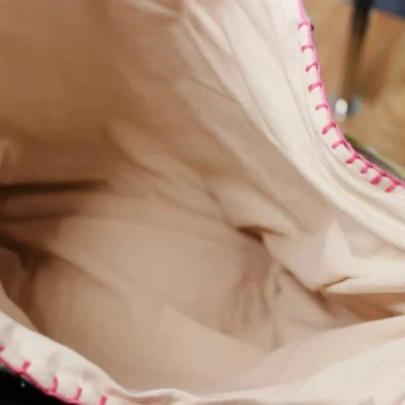 Quilted Linen Patchwork Tote Bag - Handmade Linen + Organic Cotton Purse - Picture 8 of 9